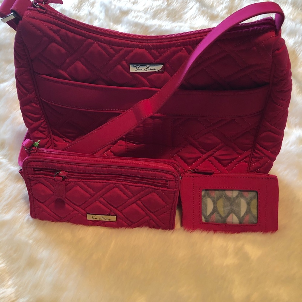 Vera Bradley Shoulder Purse, Wristlet, & ID Case